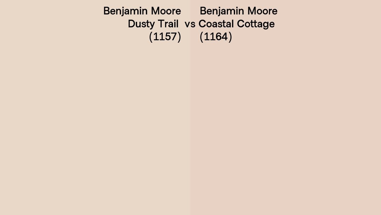 Benjamin Moore Dusty Trail 1157 Vs Coastal Cottage 1164 Side By 