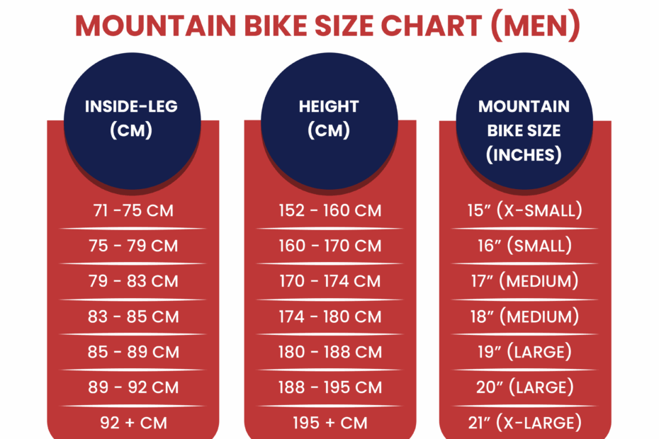 Bike Size Chart Infographic Get The Right Size In 2 Mins