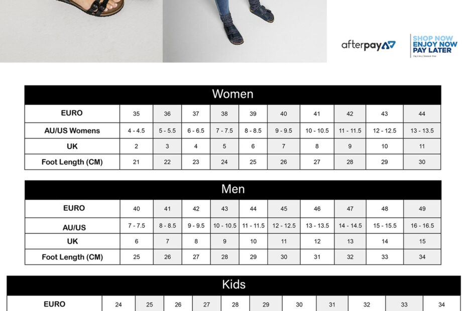 Birkenstock Foot Size Chart Shoe Size Chart Birkenstock Australia