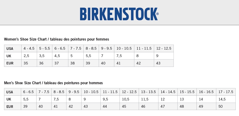 Birkenstock Size Chart For Kids