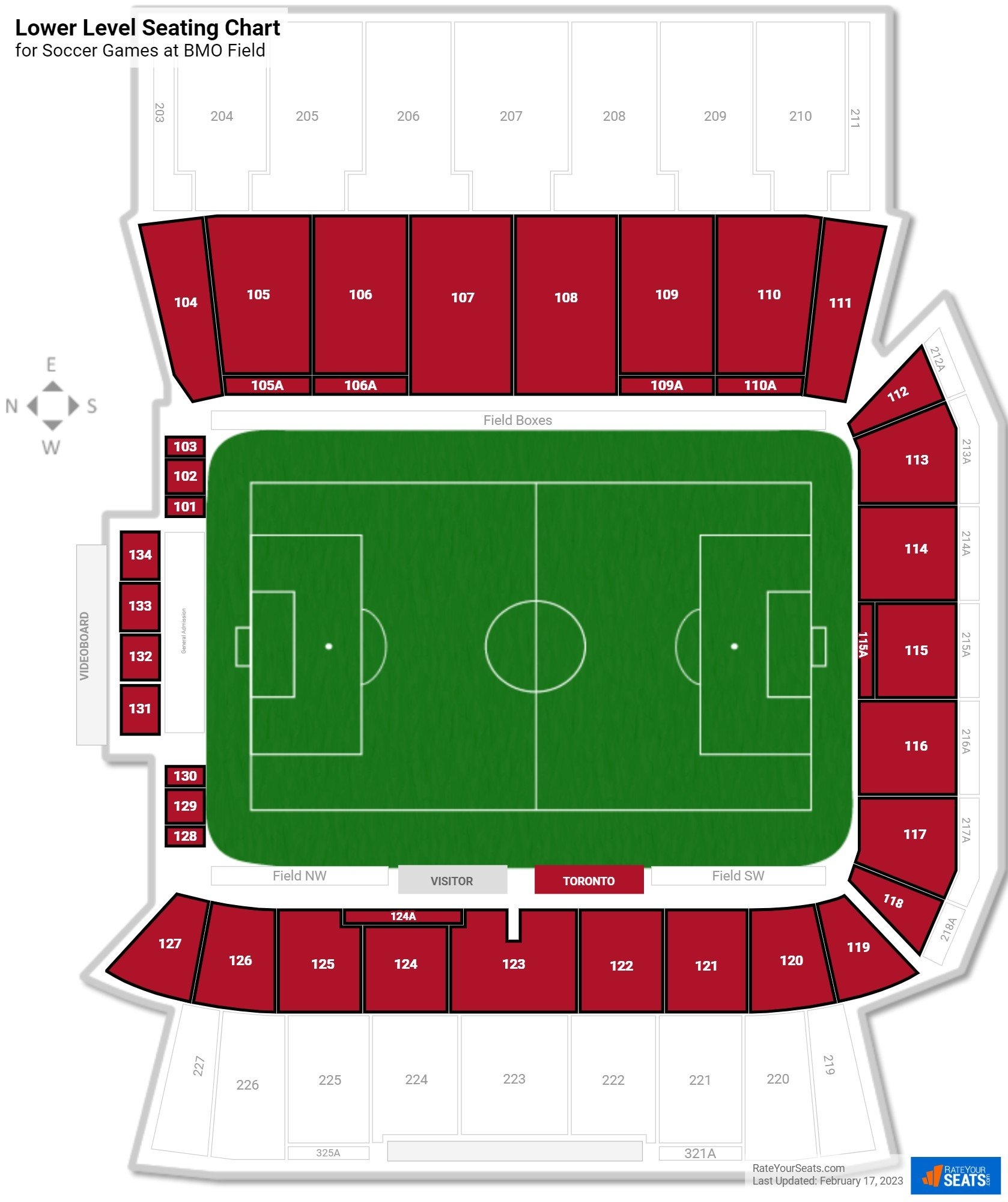 Bmo Field Seat Map