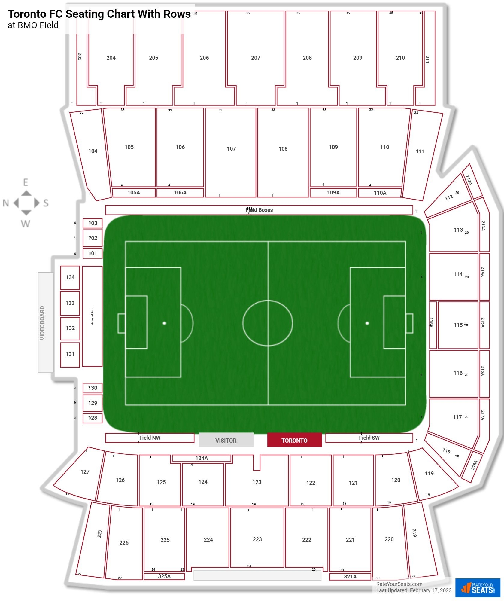 BMO Field Seating Chart RateYourSeats