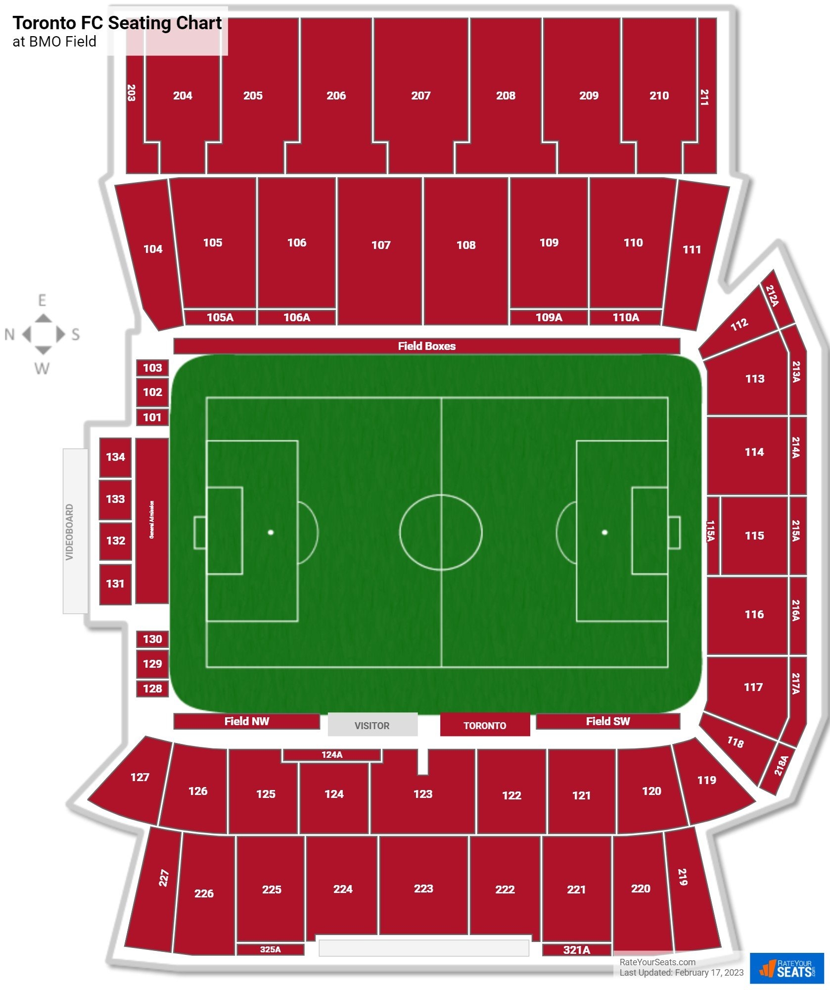 BMO Field Seating Chart RateYourSeats