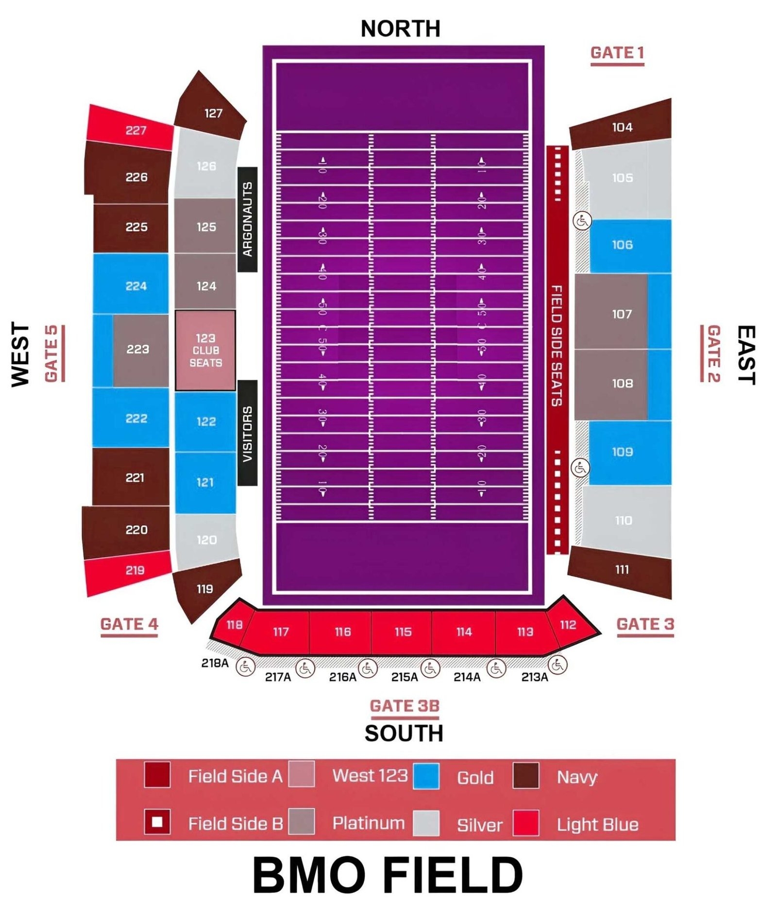 bmo field seating chart bmo field seating chart