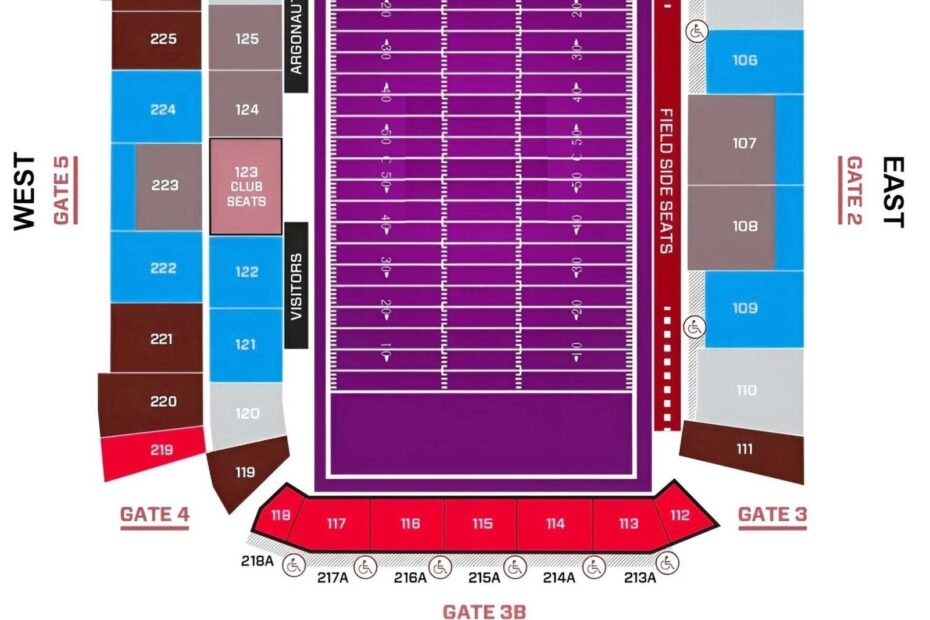 BMO Field Seating Chart With Rows And Seat Numbers 2025