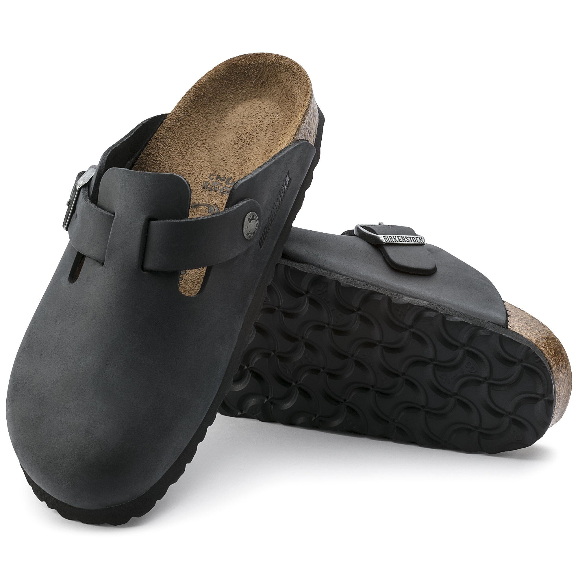 Boston Cuero Engrasado Black BIRKENSTOCK