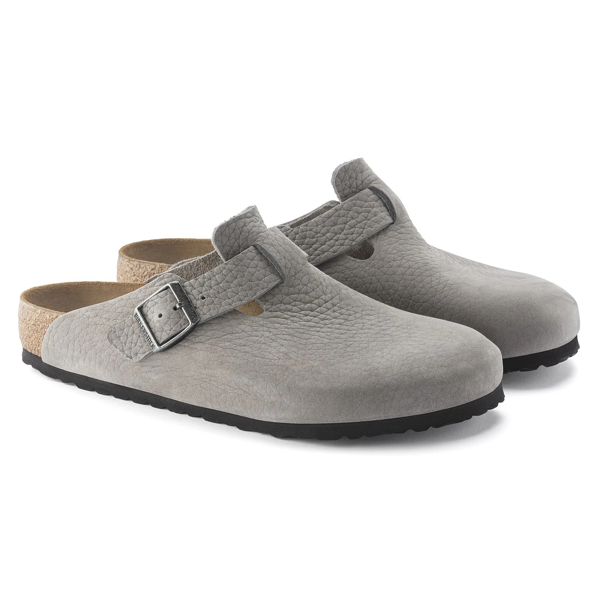 Boston Nubuck Leather Whale Gray BIRKENSTOCK