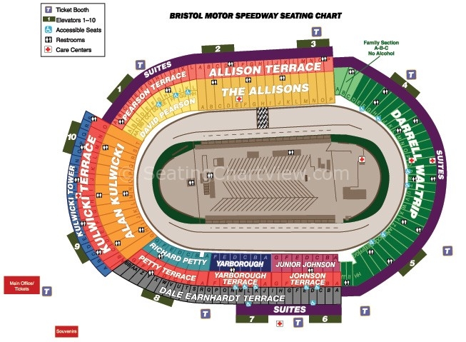 Bristol Motor Speedway Bristol TN Seating Chart View