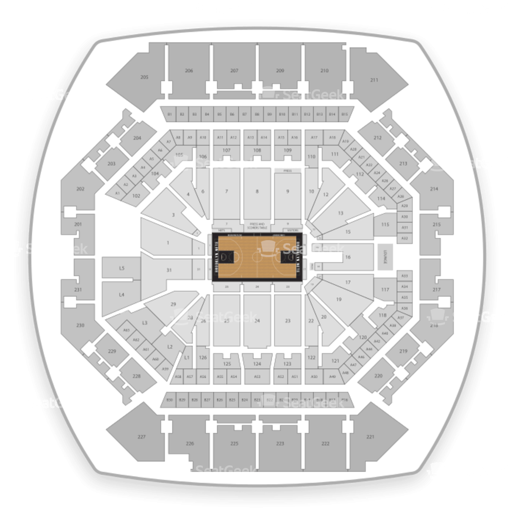 Brooklyn Nets Seating Chart Map Seatgeek Time Warner Cable Arena 
