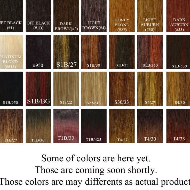 Brown Black Hair Color Chart
