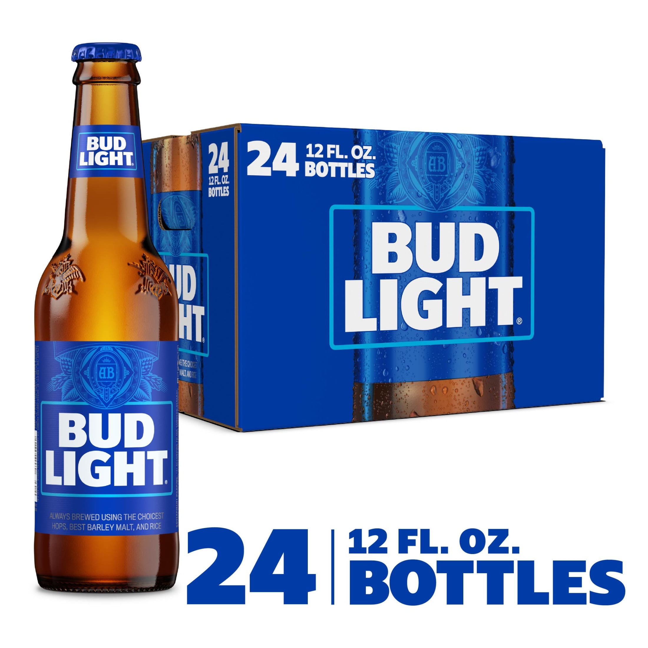 Bud Light Beer 24 Pack Beer 12 Fl Oz Glass Bottles 4 2 ABV 