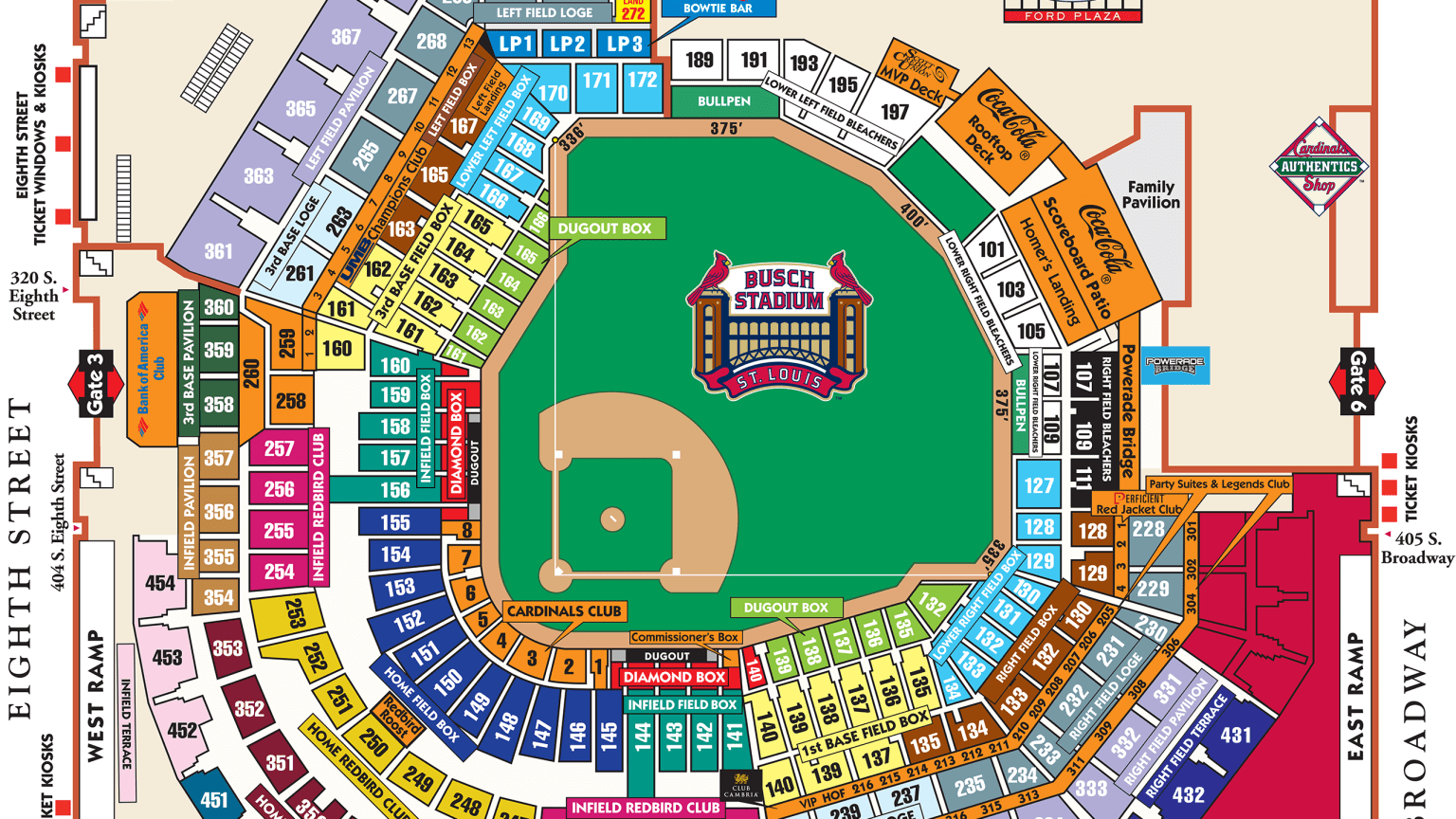 Busch Stadium Seating Chart With Row Numbers Cabinets Matttroy