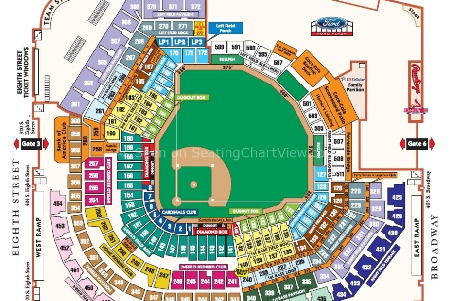 Busch Stadium St Louis MO Seating Chart View