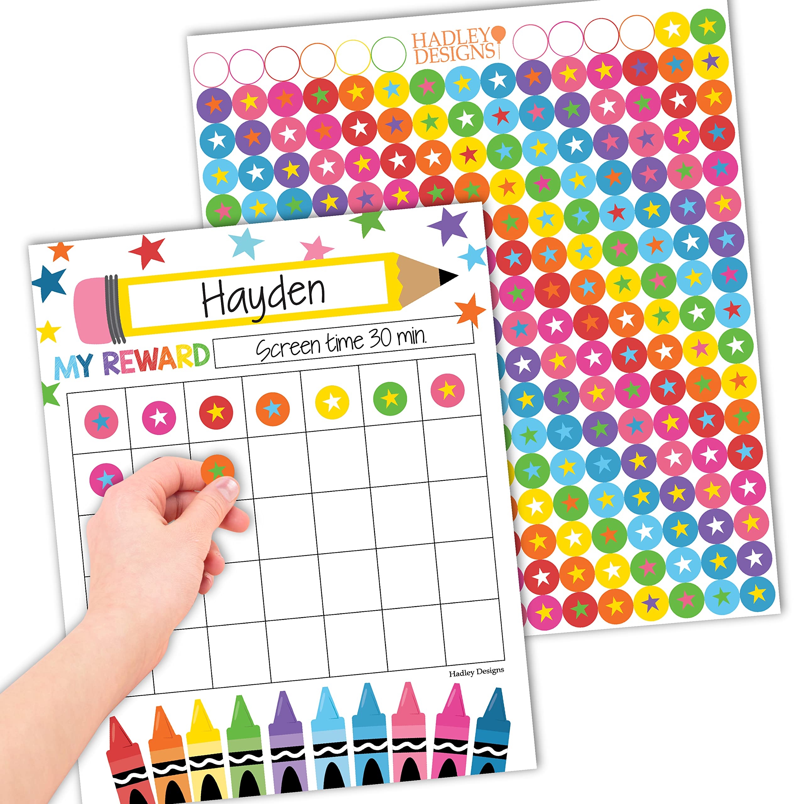 Buy 25 Colorful Reward Sticker Chart For Kids Behavior Chart For 