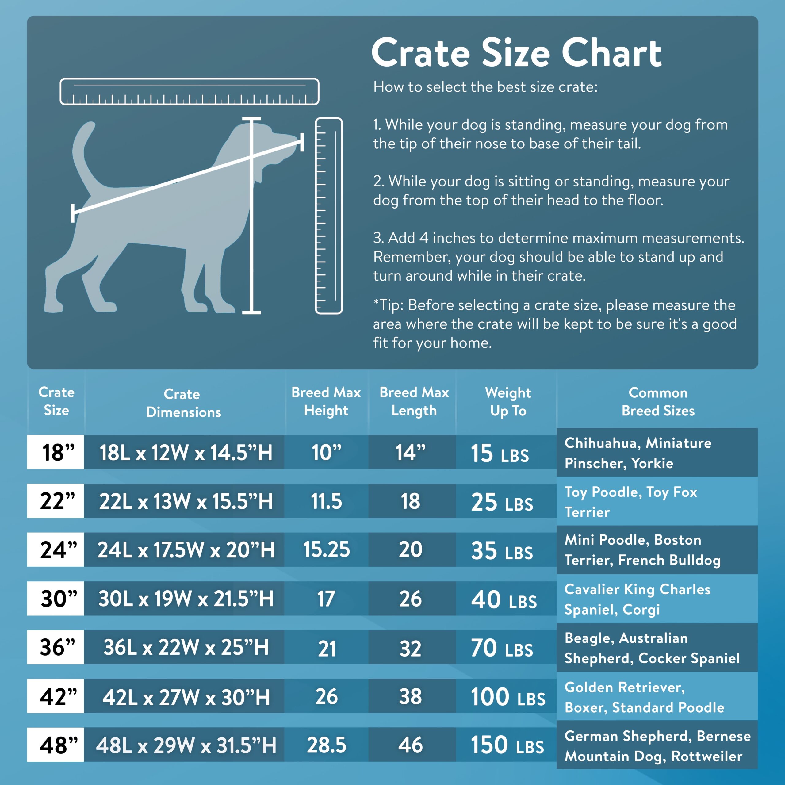 Cage Sizing Dog Crate Sizes Chart Online USA Www pinnaxis