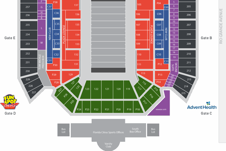 Camping World Stadium Seating Chart Cabinets Matttroy