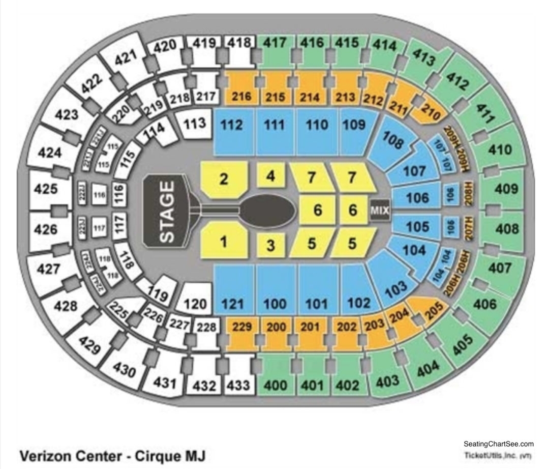 Capital One Arena Seating Chart Interactive Arena Seating Chart