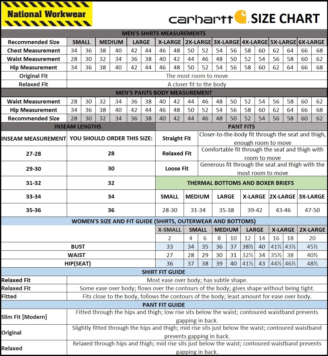 Carhartt Bibs Youth Size Chart Carhartt Workwear A0005768 Ny