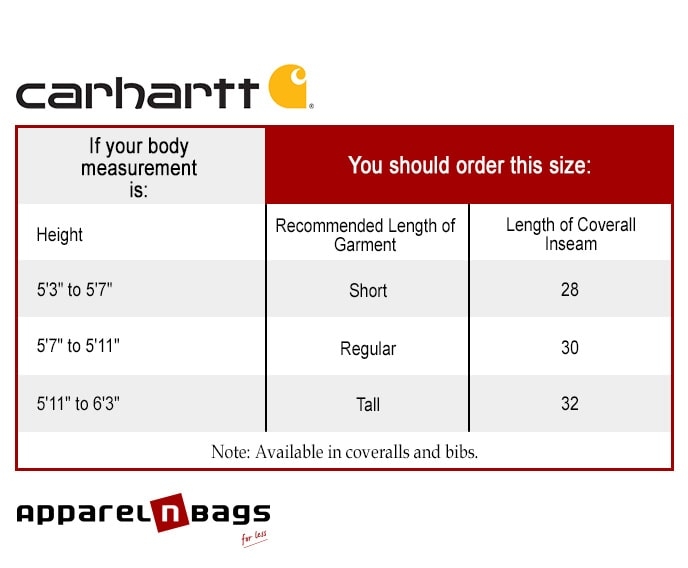 carhartt bib size chart carhartt bib size chart