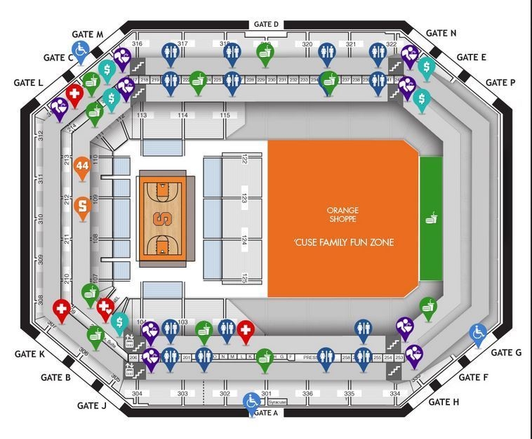 Carrier Dome Seating Chart How To Find Your Seat For Syracuse 