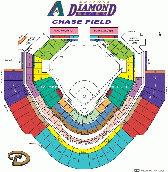 Chase Field Phoenix AZ Seating Chart View
