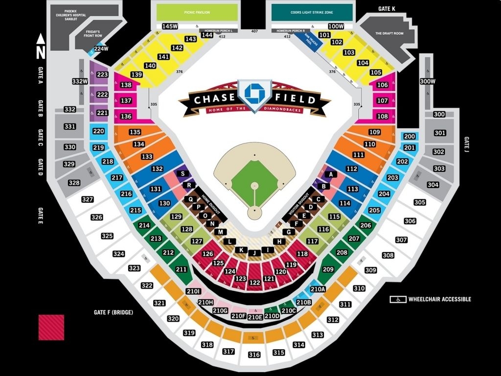 Chase Field Seating Chart Concert Minimalist Chart Design