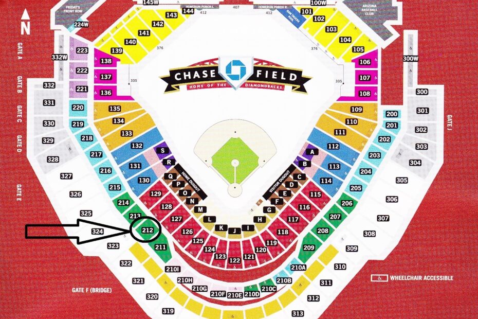 Chase Field Seating Chart With Seat Numbers