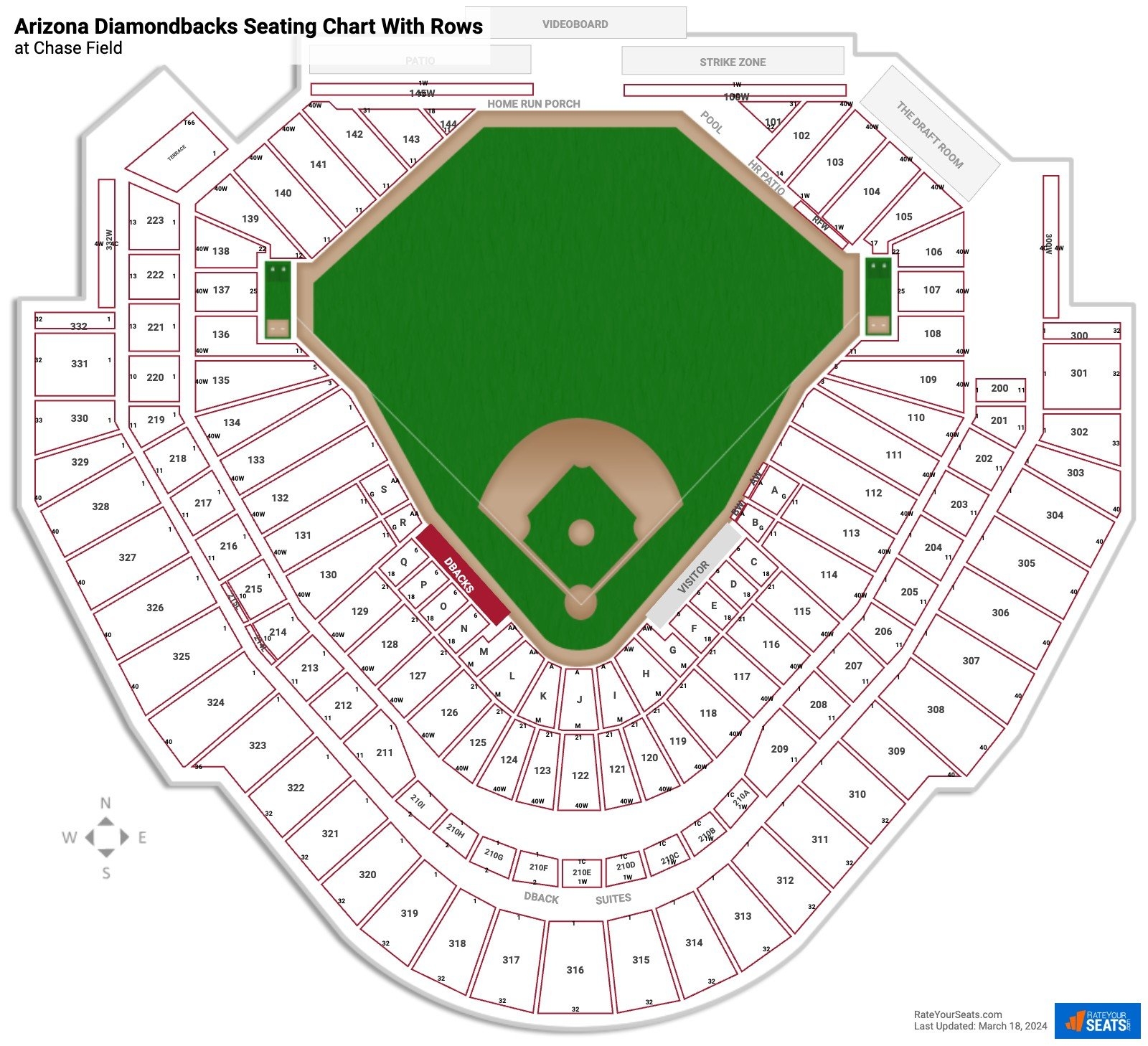 chase ballpark seating chart chase ballpark seating chart
