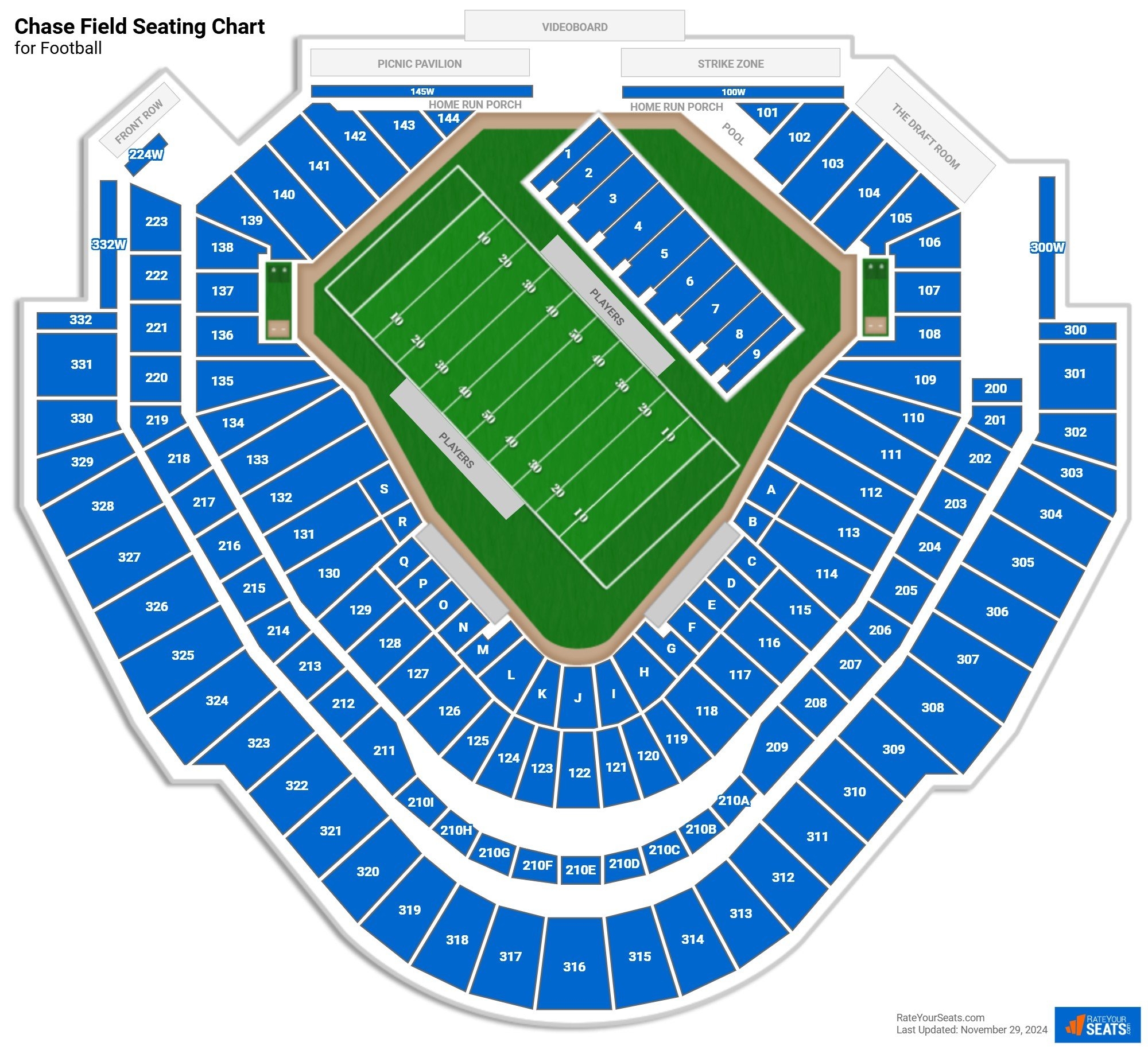 Chase Field Seating Charts RateYourSeats