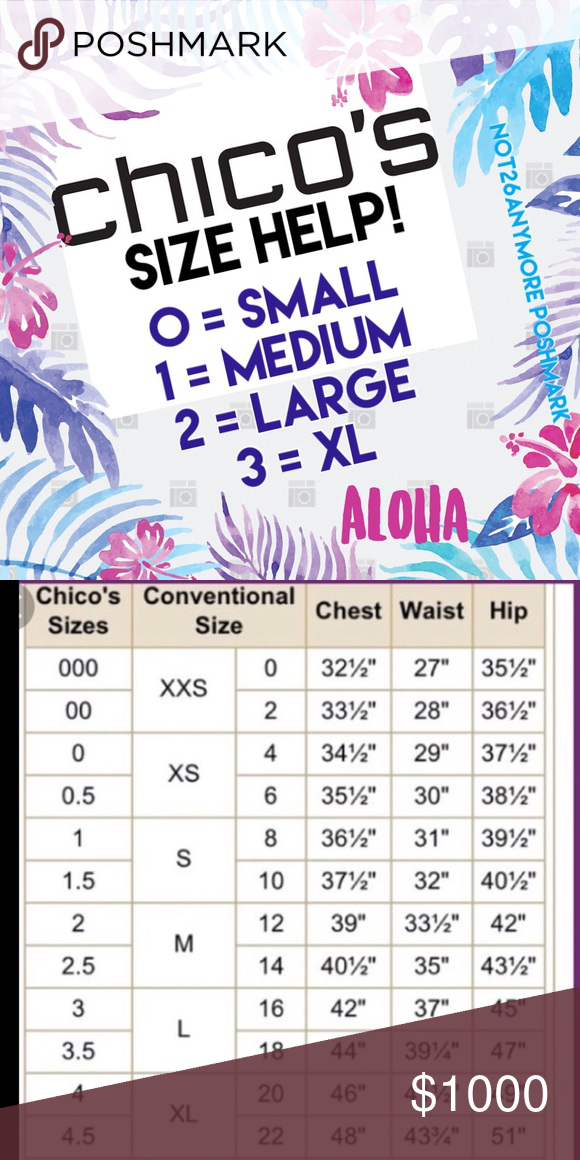 chicos sizing chart chicos sizing chart