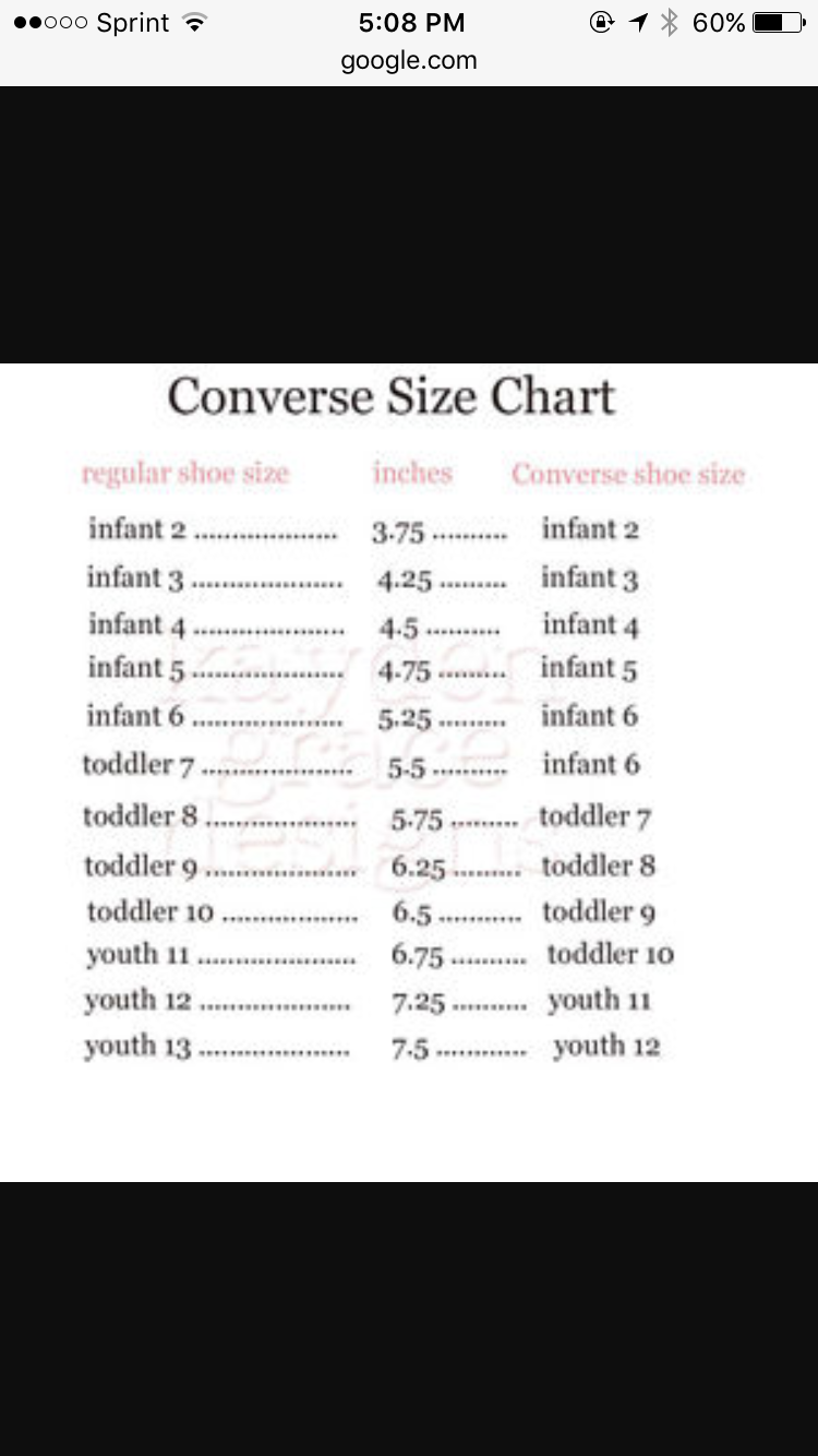 Childrens Converse Sizing Chart Bewertung Schier Barcelona C