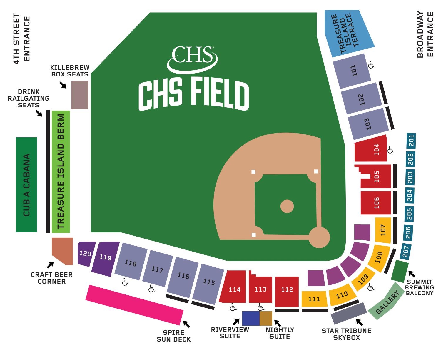 CHS Field Ballpark Map By Stpaulsaints Issuu