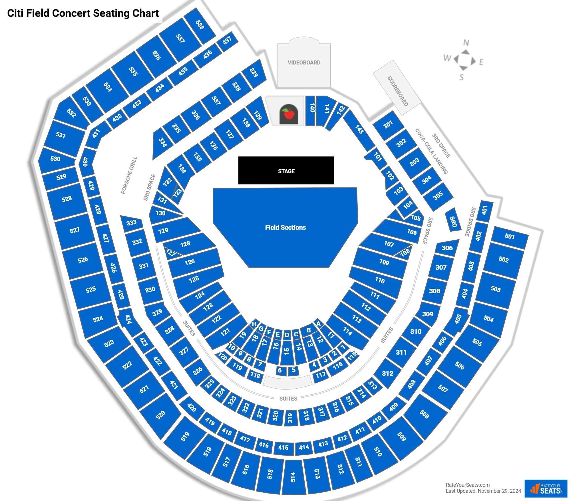 citibank field seating chart citibank field seating chart