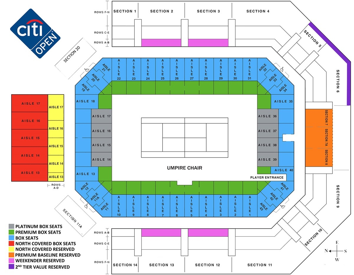 Citi Open Stadium Seating Chart Stadium Seating Chart