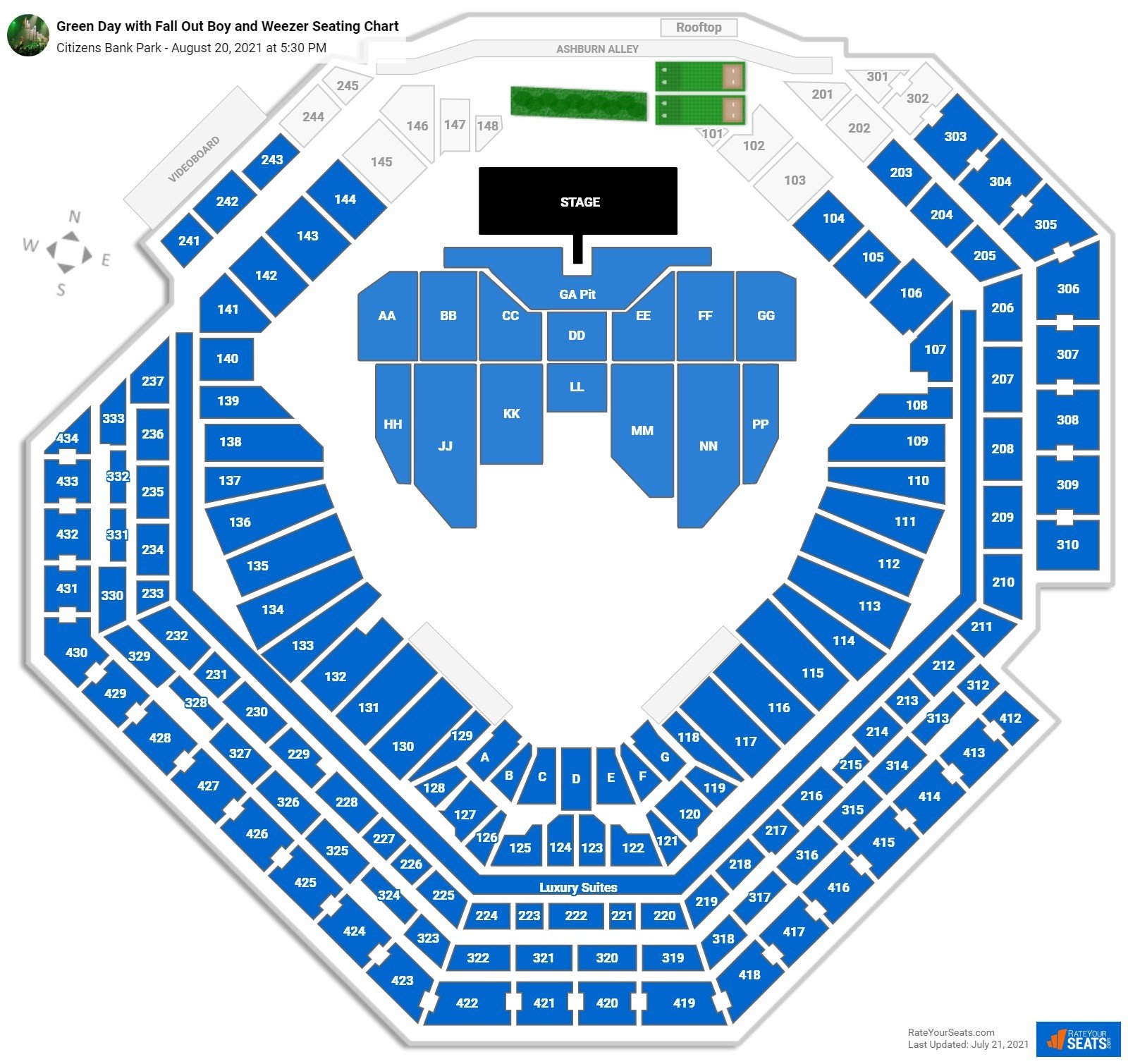 Citizens Bank Park Concert Seating Chart Portal posgradount edu pe