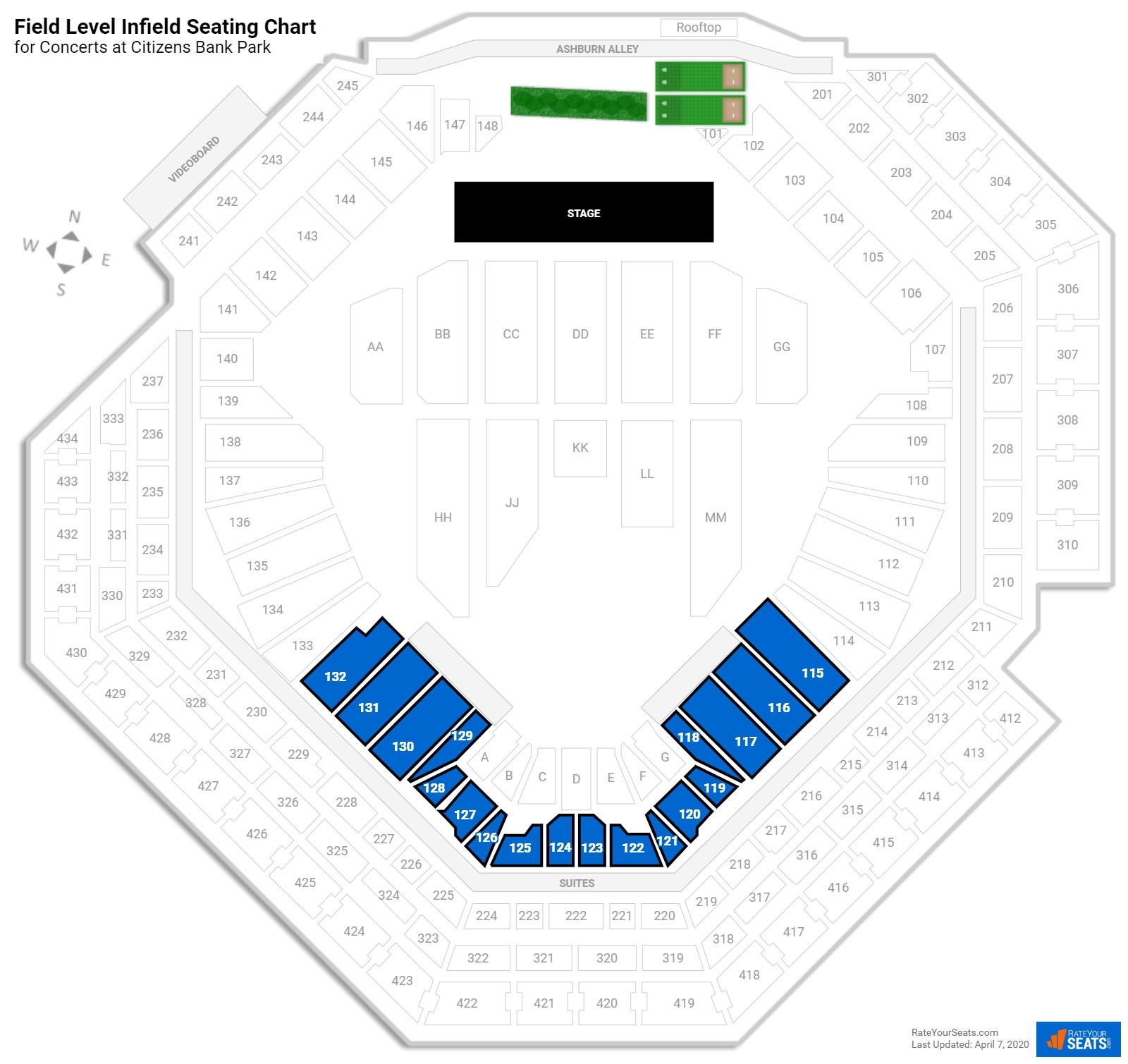 citizens bank park seating chart concert citizens bank park seating chart concert