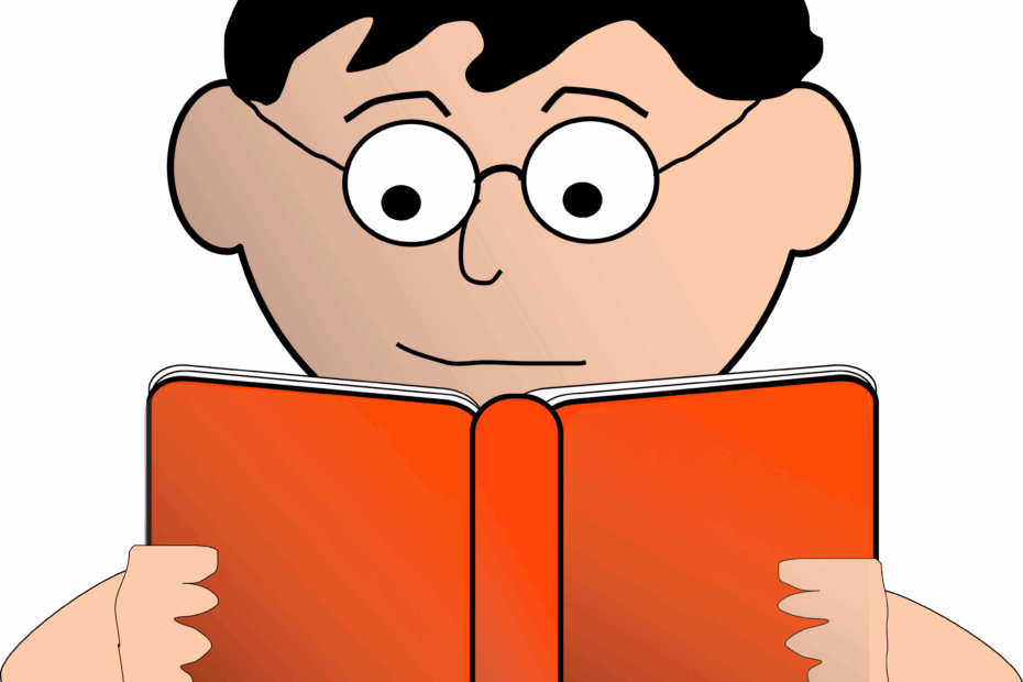 Clipart Reading Man With Glasses