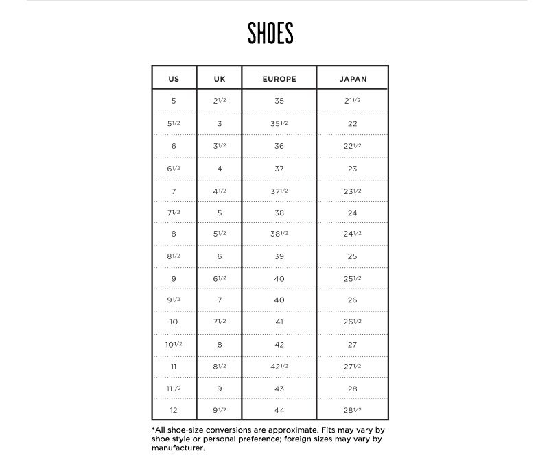 Clothing Size Charts Measurement Guide Madewell Clothing Size 