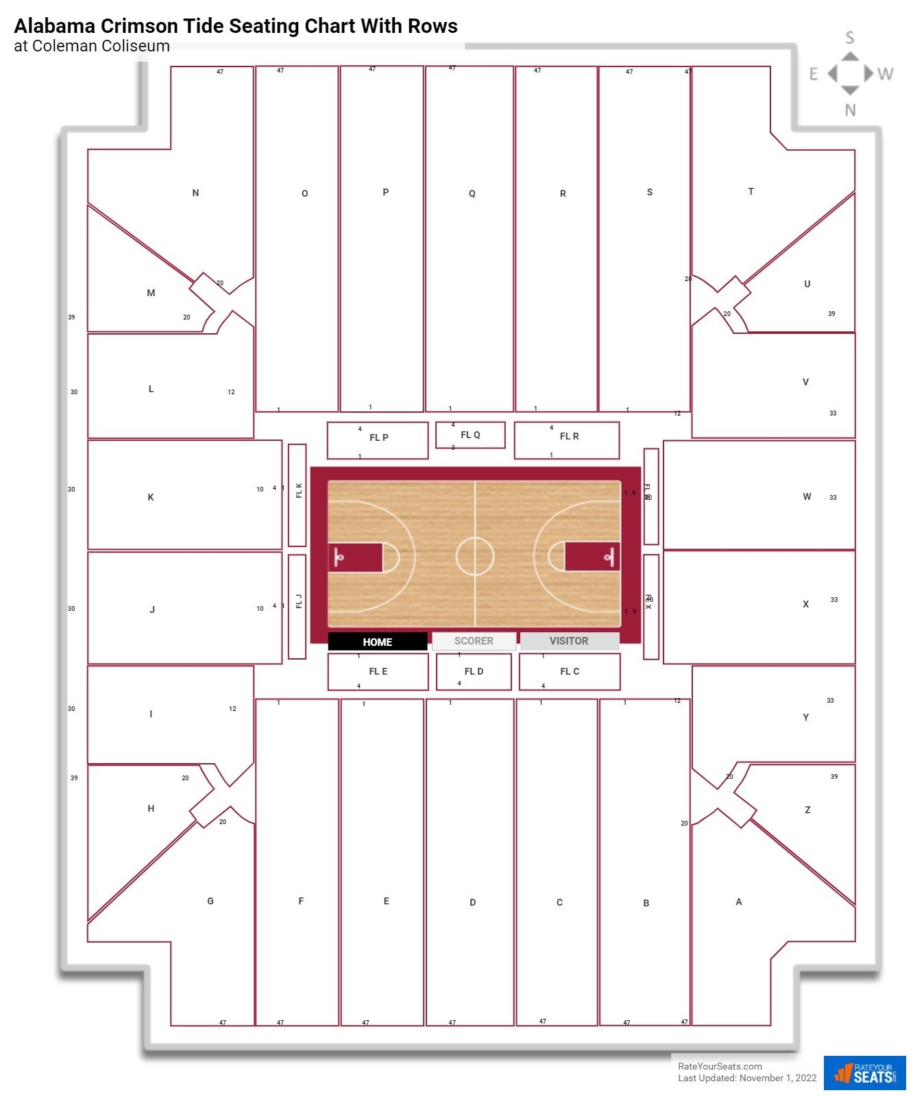 coleman coliseum seating chart coleman coliseum seating chart