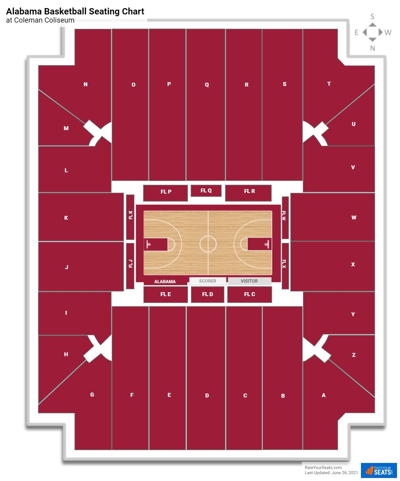 Coleman Coliseum Seating Chart RateYourSeats
