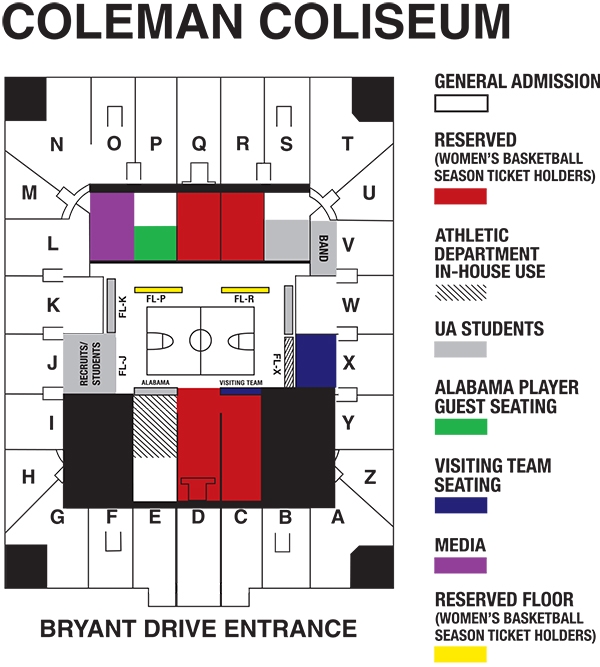seating chart coleman coliseum tuscaloosa seating chart coleman coliseum tuscaloosa