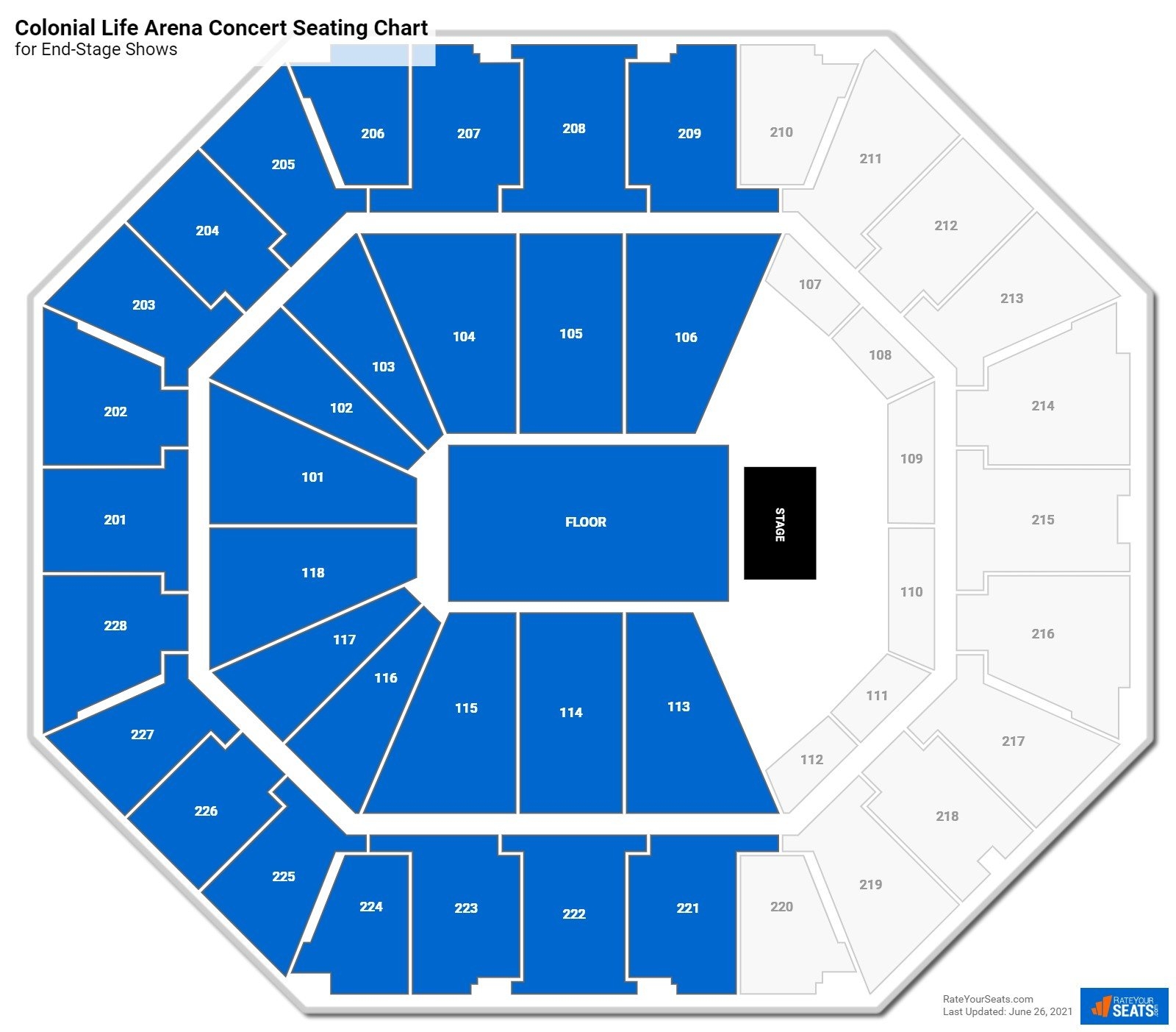 Colonial Life Arena Concert Seating Chart RateYourSeats