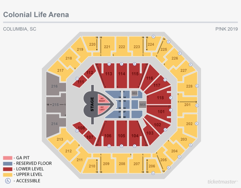 Colonial Life Arena Seating Chart Seat Numbers Cabinets Matttroy