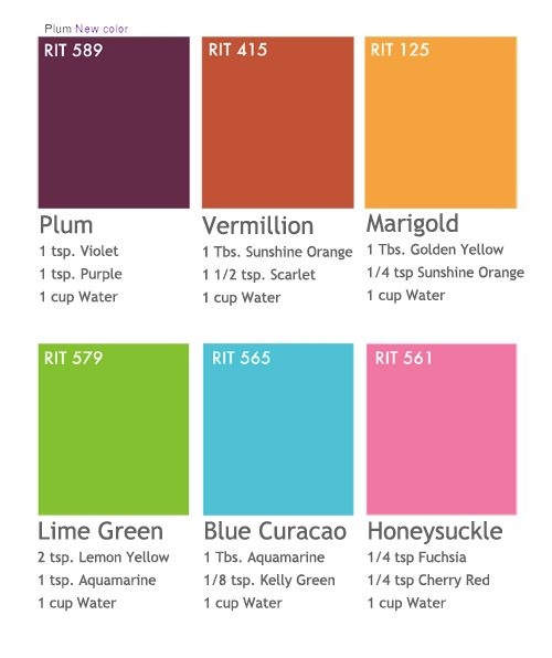 rit dye color chart rit dye color chart