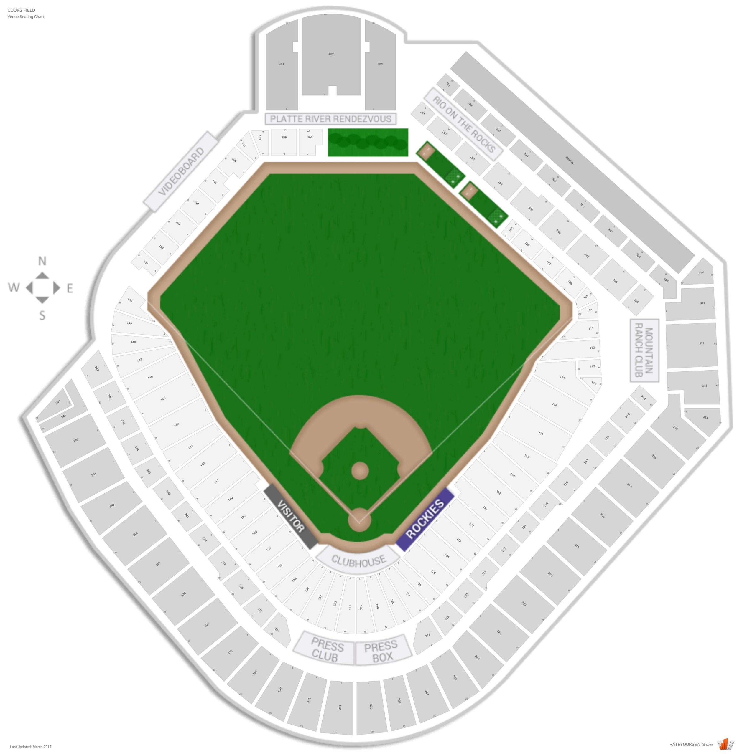 Colorado Rockies Seating Guide Coors Field RateYourSeats