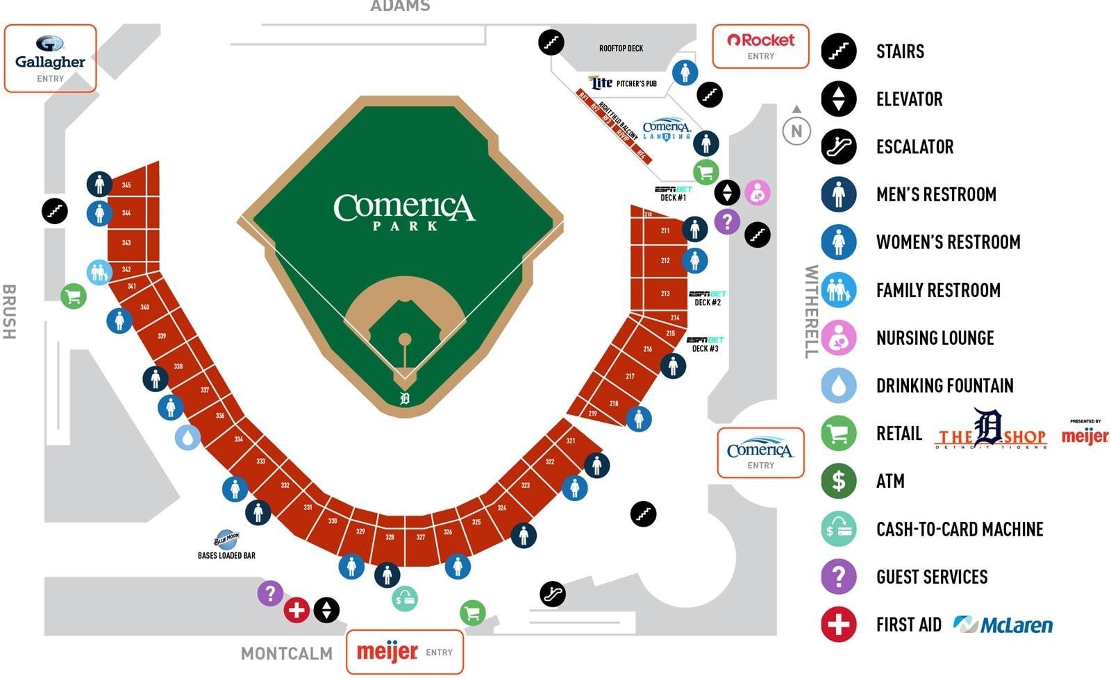 comerica park stadium seating chart comerica park stadium seating chart