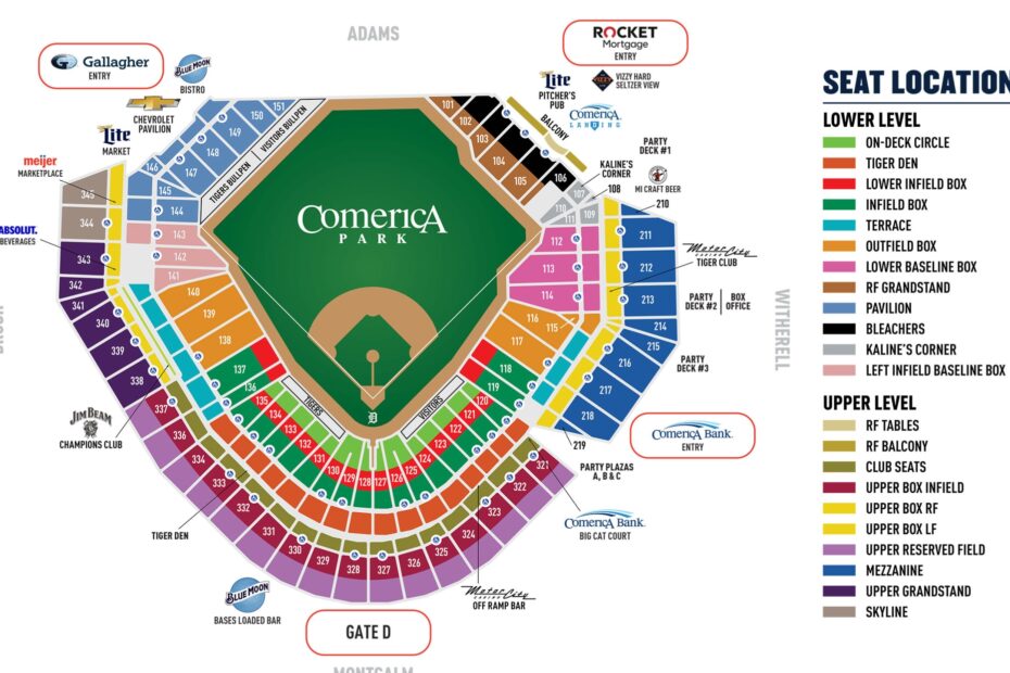 Comerica Park Seating Diagram Suites Cabinets Matttroy