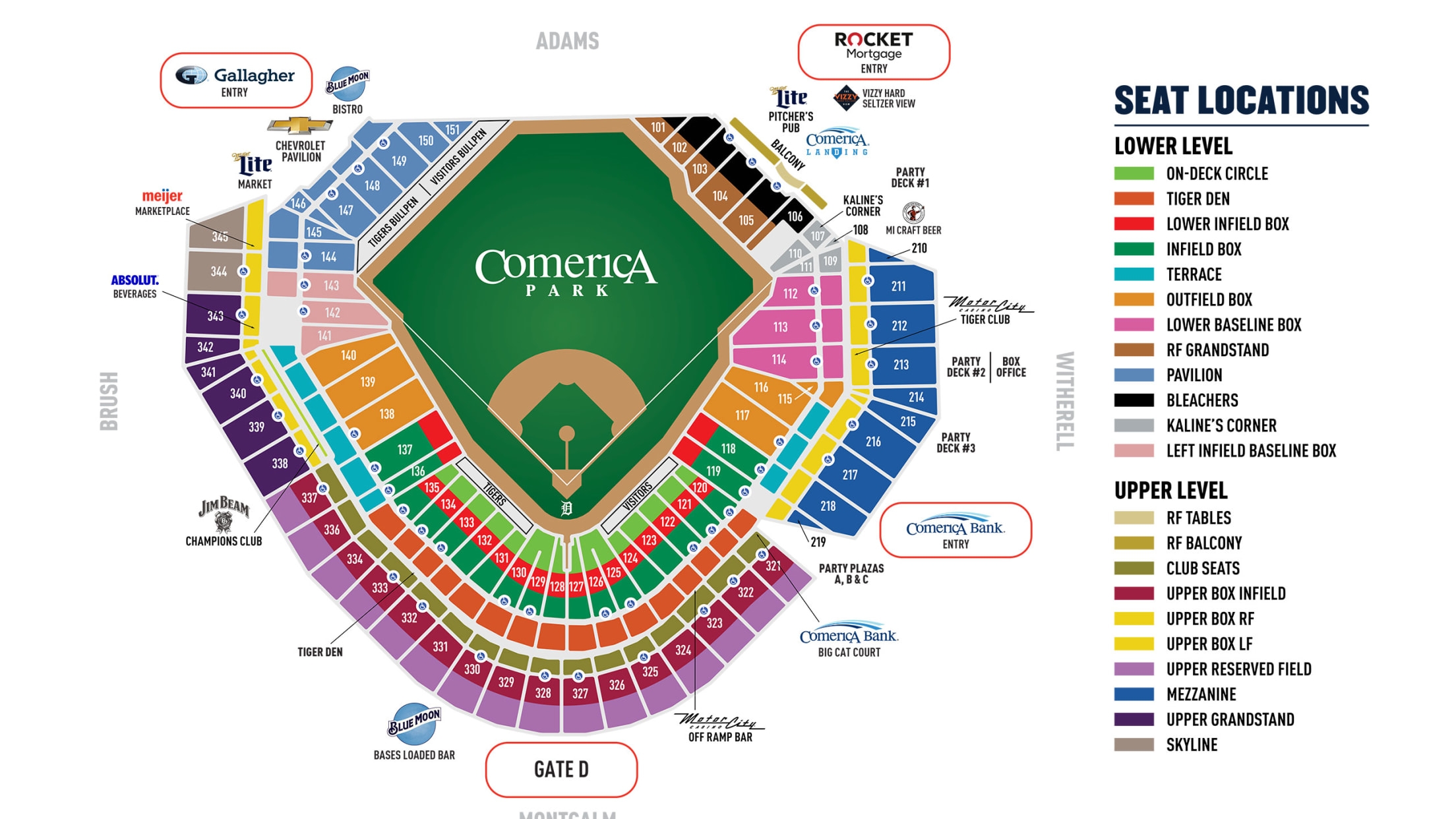 Comerica Park Seating Diagram Suites Cabinets Matttroy