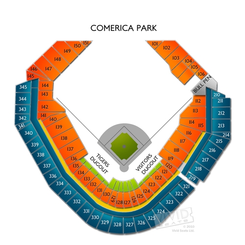 Comerica Park Tickets Maps And Seating Charts For Comerica Park