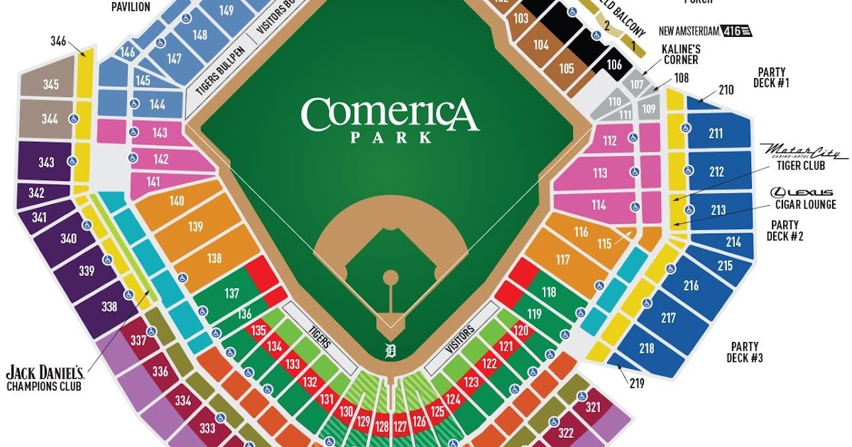 Comerica Park Tickets Seating Chart Event Schedule Detroit Tigers Vs 
